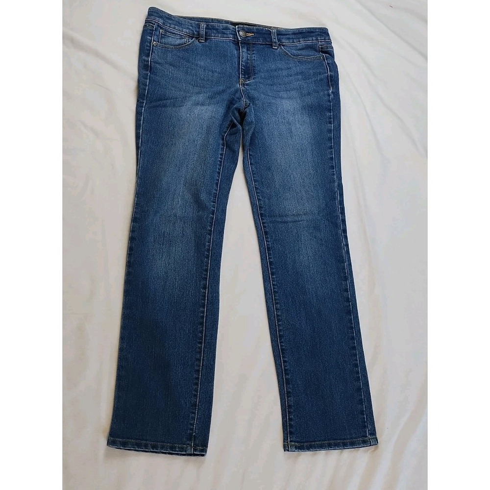 Daisy Fuentes Women's Size 10 Denim 5 Pocket Stretch Blue Jeans Straight Leg